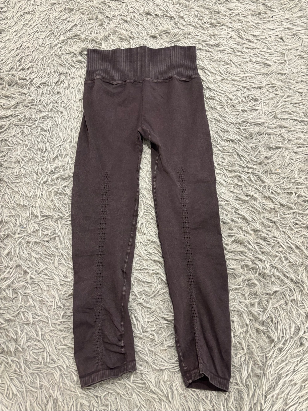 FP Movement Free People Womens Good Karma Leggings Washed Black M/L Yoga Pilates